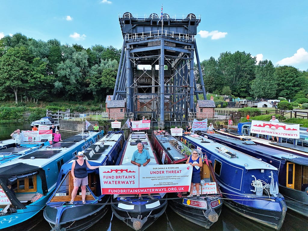 FBW flotilla at the Anderton Boat Lift, 10 July 2026