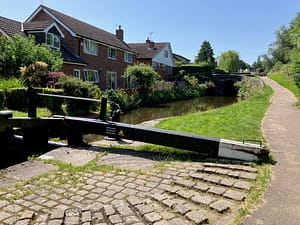 Lock 10 of the Marple flight with top balance beam broken