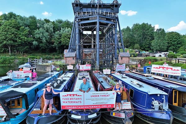 FBW flotilla at the Anderton Boat Lift, 10 July 2026